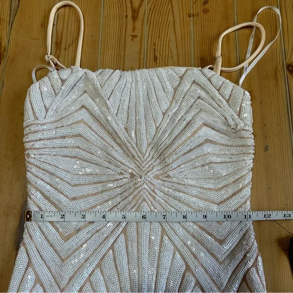 NWT Lulus Lost In Your Eyes White Sequin Bodycon Mini Dress - Picture 7 of 10